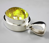 Серебряный кулон с лимонным цитрином Серебро 925