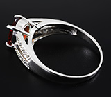 Элегантное серебряное кольцо с ярким спессартином 1,52 карат Серебро 925