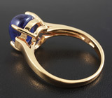 Серебряное кольцо с кабошоном синего сапфира Серебро 925