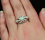 Оригинальное серебряное кольцо с эфиопским опалом 0,37 карат Серебро 925