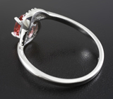 Изящное серебряное кольцо с падпараджа сапфиром 0,52 карат Серебро 925