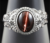 Серебряное кольцо со скаполитом 1,07 карат! Эффект кошачьего глаза Серебро 925