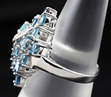 Превосходное серебряное кольцо с топазами Серебро 925