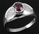 Серебряное кольцо c пурпурной шпинелью 0,66 карат Серебро 925