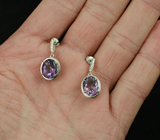 Серебряные серьги с аметистами Серебро 925