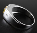Серебряное кольцо с желтым сапфиром 0,61 карат Серебро 925