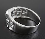 Стильное серебряное кольцо с зеленым сапфиром 0,33 карат Серебро 925