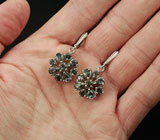 Эффектные серебряные серьги с мистическим кварцем Серебро 925