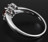 Изящное серебряное кольцо с оранжевым цирконом 0,51 карат