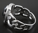 Серебряное кольцо cо звездчатым сапфиром 3,19 карат Серебро 925