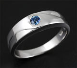 Стильное серебряное кольцо с васильковым сапфиром 0,21 карат Серебро 925