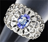 Замечательное серебряное кольцо с танзанитом 0,98 карат Серебро 925