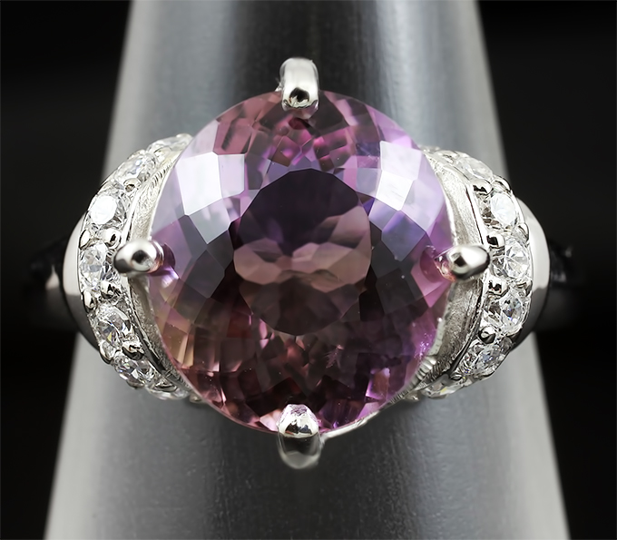 Серебряное кольцо с аметрином 3,27 карат