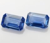 Серьги с синими сапфирами Золото