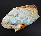 Камея-подвеска «Морской мир» из цельного амазонита 49,2 грамм 