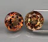 Пара империал топазов 9,14 карат 