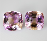 Пара чистейших аметринов 13,28 карат 