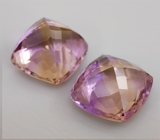 Пара чистейших аметринов 13,28 карат 