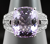 Серебряное кольцо с розовым аметистом Серебро 925