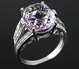 Серебряное кольцо с розовым аметистом Серебро 925