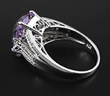 Серебряное кольцо с розовым аметистом Серебро 925