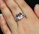 Серебряное кольцо с розовым аметистом Серебро 925