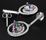 Серебряные серьги с мистическим кварцем Серебро 925