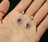 Серебряные серьги с мистическим кварцем Серебро 925
