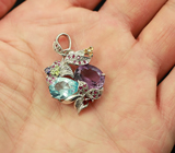 Серебряный кулон с самоцветами Серебро 925