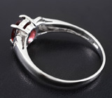 Прелестное серебряное кольцо с красной шпинелью 1,02 карат Серебро 925