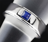 Стильное серебряное кольцо с синим сапфиром 0,25 карат Серебро 925