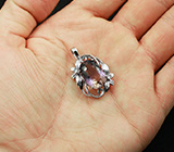 Серебряный кулон с крупным аметрином Серебро 925