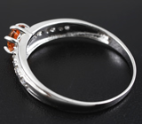 Изящное серебряное кольцо со спессартином фанта Серебро 925