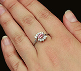Прелестное серебряное кольцо с розовой шпинелью 0,39 карат Серебро 925