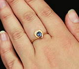 Изящное серебряное кольцо с синим сапфиром 0,71 карат Серебро 925