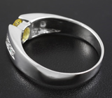 Серебряное кольцо с лимонно-желтым сапфиром 0,75 карат Серебро 925