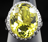 Серебряное кольцо c лимонным цитрином Серебро 925