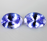 Пара танзанитов 2,18 карат 