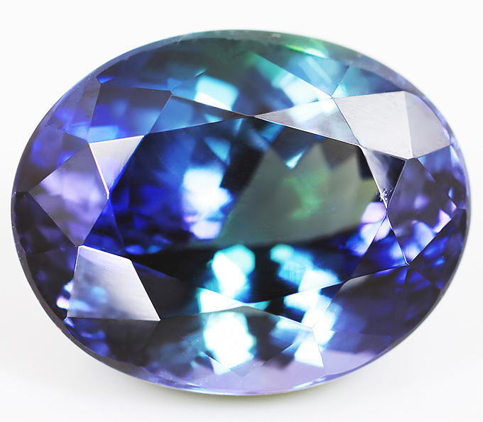 Полихромный танзанит 13,78 карат