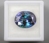 Полихромный танзанит 13,78 карат 