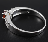 Изящное серебряное кольцо с мандариновым спессартином Серебро 925