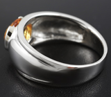 Стильное серебряное кольцо с золотистым цитрином Серебро 925