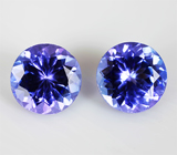 Пара танзанитов 1,32 карат 