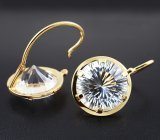 Серьги с бесцветным кварцем