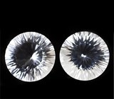 Серьги с бесцветным кварцем