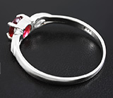 Изящное серебряное кольцо с рубином 0,36 карат Серебро 925
