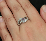Элегантное серебряное кольцо с пастельно-сиреневой шпинелью 0,35 карат Серебро 925