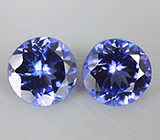 Пара танзанитов 2,25 карат 