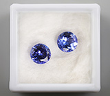 Пара танзанитов 2,25 карат 