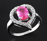Прелестное серебряное кольцо с розовым сапфиром 2,12 карат Серебро 925